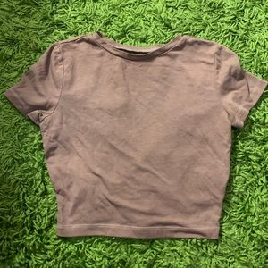 brown crop top
